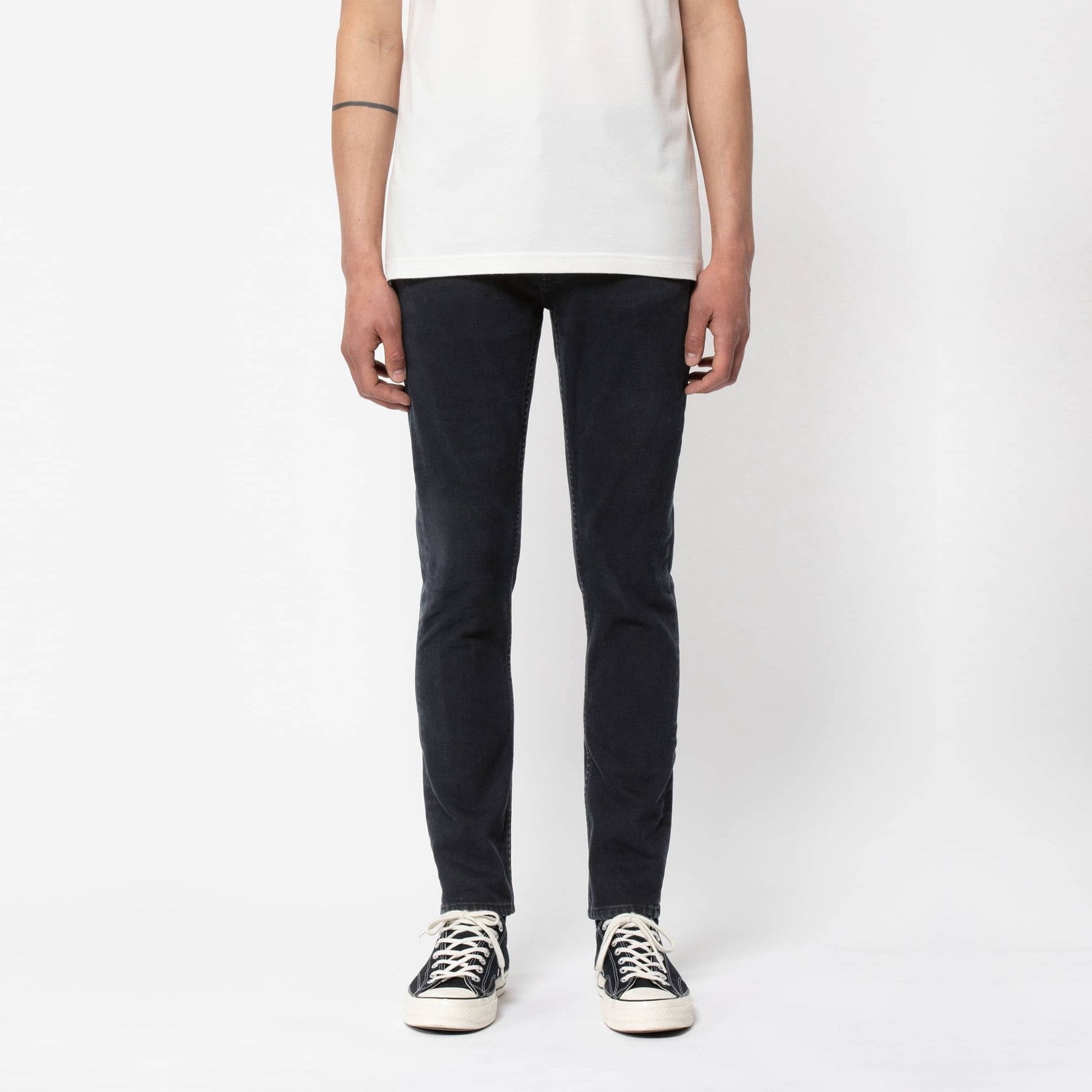 Nudie Lean Dean - Black Skies Jeans - Blue/Black