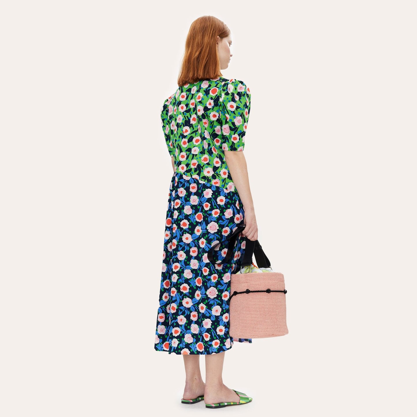 Kori - Floral Print Midi Dress - Multi