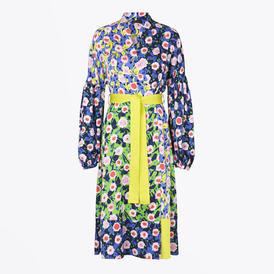 Karla - Floral Print Wrap Dress - Multi