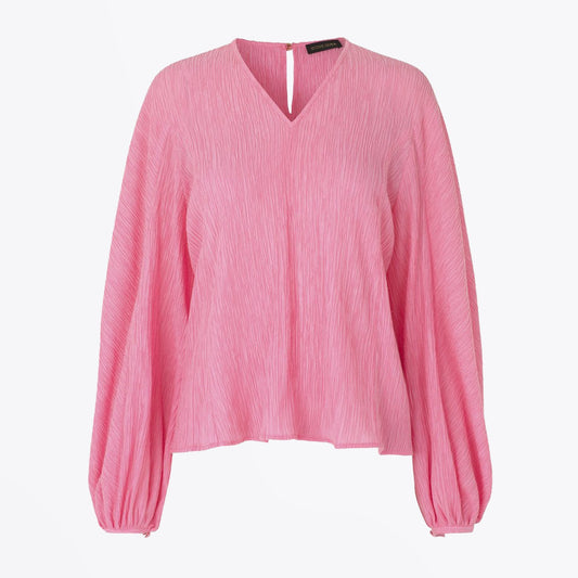 Ida - Crinkled Blouse - Pink