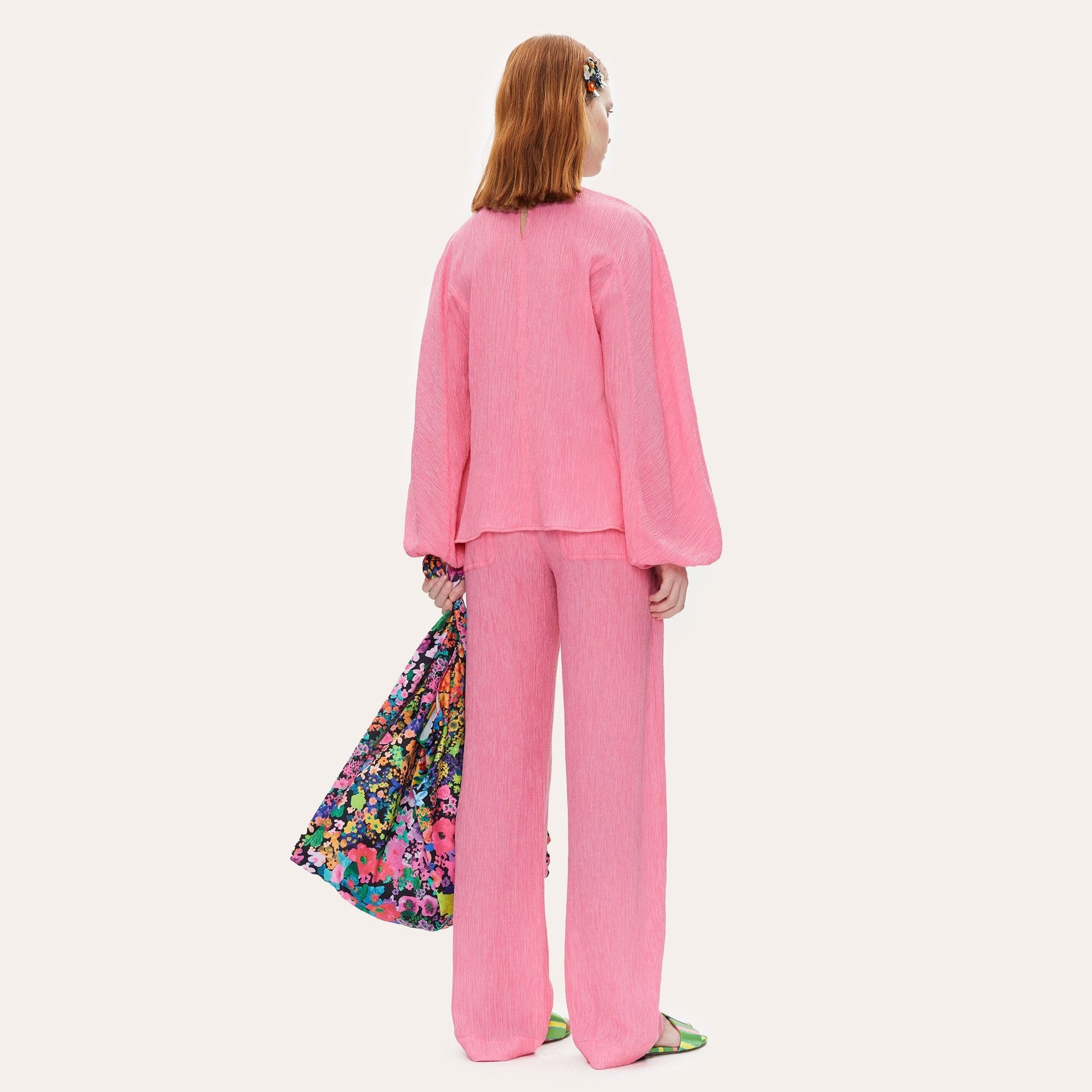 Stine Ida - Crinkled Blouse - Pink