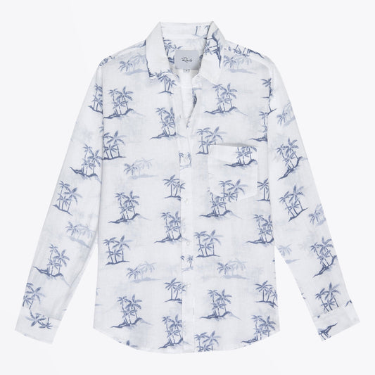 - Charli - 'Blue Hawaii' Shirt - White