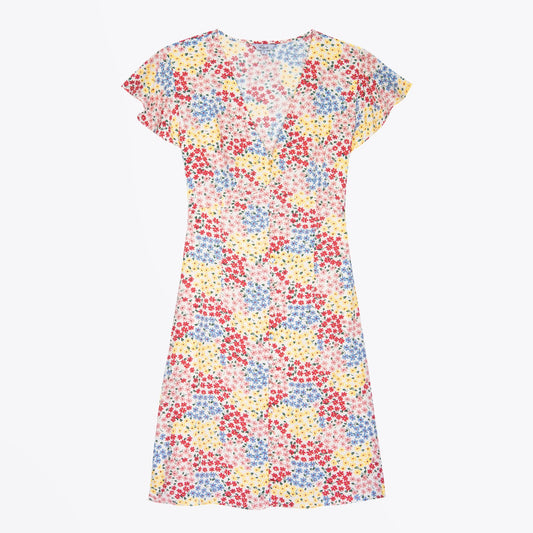 Helena - Floral Print Mini Dress - Multi