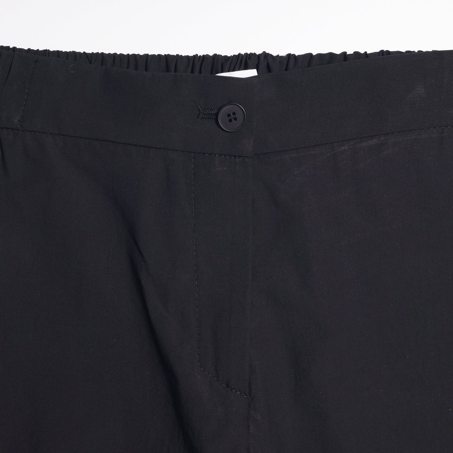 - Cotton Slim-Leg Trousers - Black