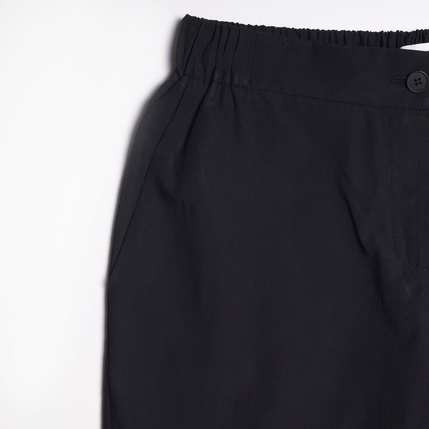 - Cotton Slim-Leg Trousers - Black