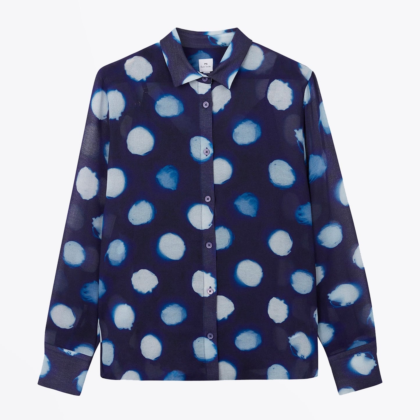 - Spotted Print Shirt - Blue/Navy