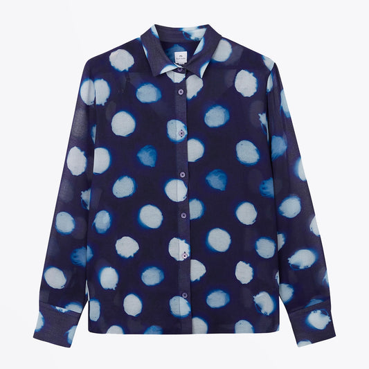 - Spotted Print Shirt - Blue/Navy