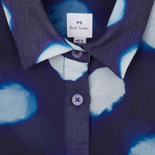 - Spotted Print Shirt - Blue/Navy