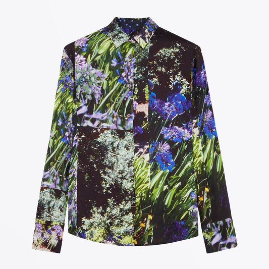 Floral Digital Print Shirt - Black/Multi