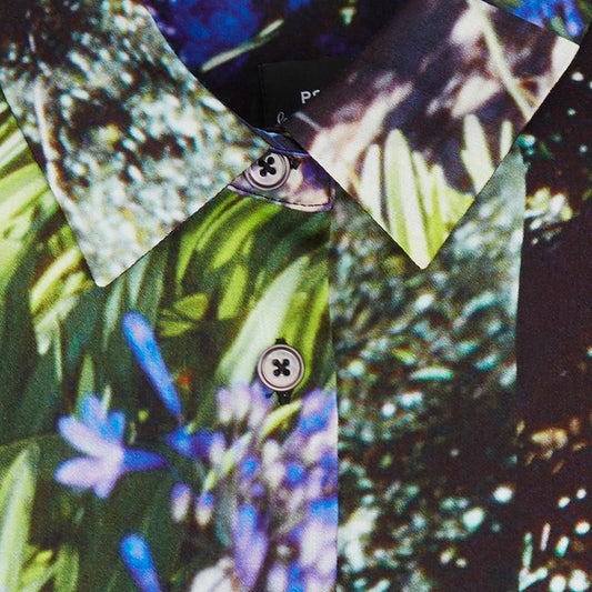 Floral Digital Print Shirt - Black/Multi