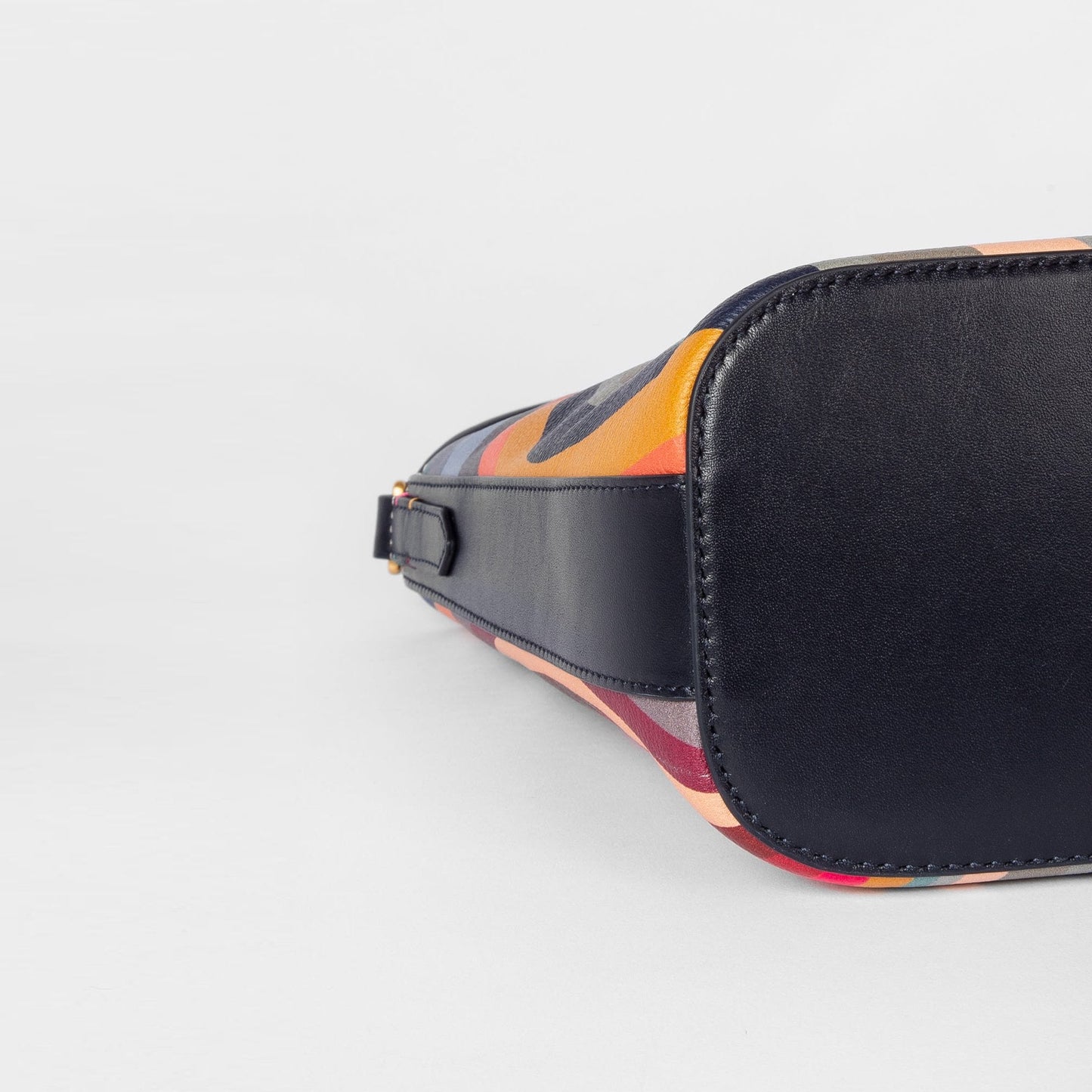 - 'Swirl' Print Small Leather Bucket Bag - Multi