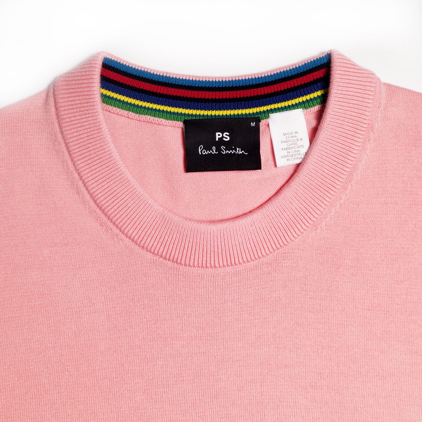 - Crew-Neck Cotton Sweater - Pink