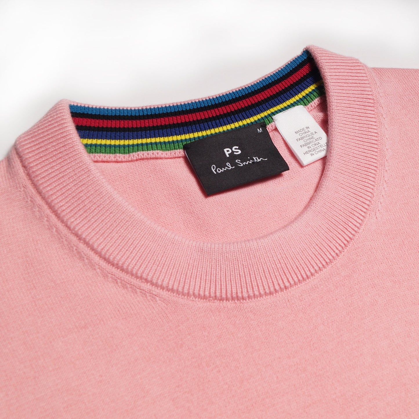 - Crew-Neck Cotton Sweater - Pink