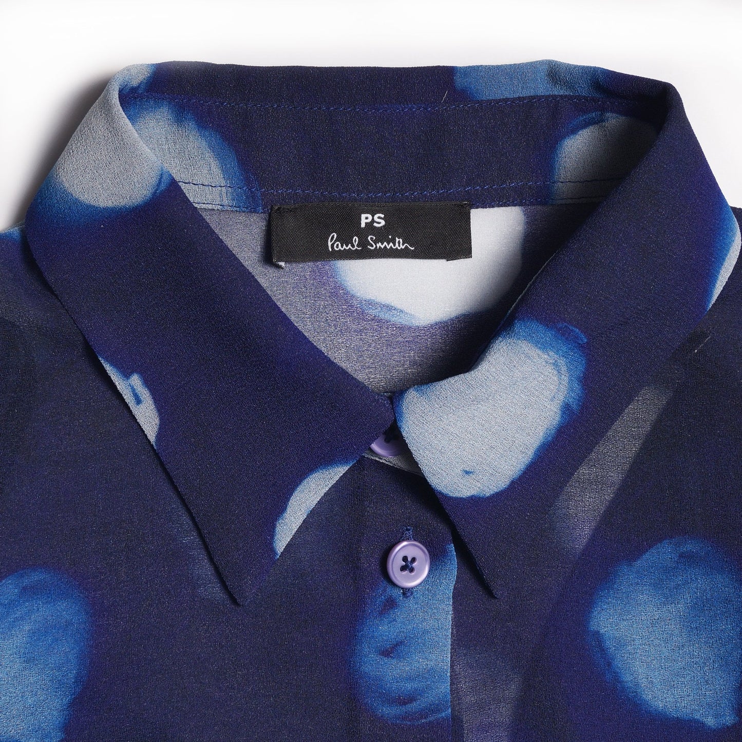 - Spotted Print Midi Dress - Blue/Navy