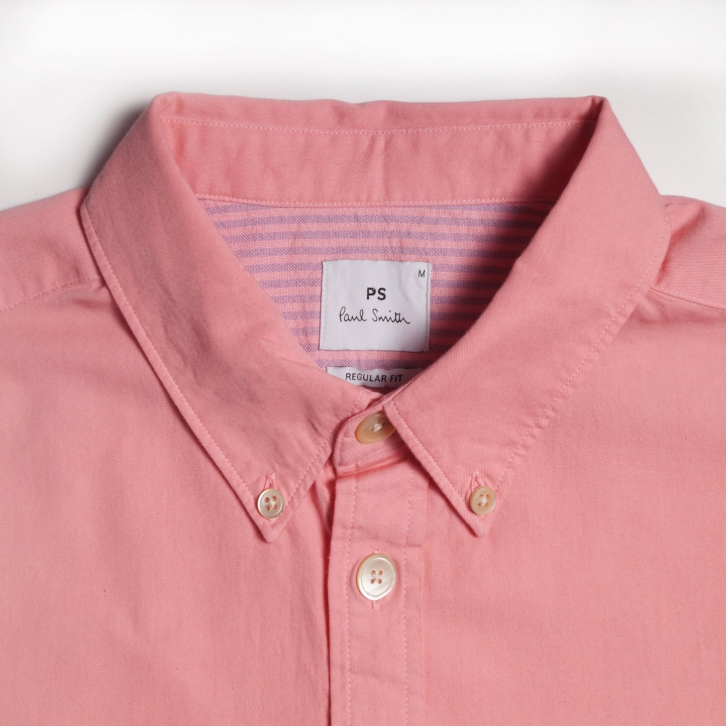 - Cotton Button-Down Shirt - Pink