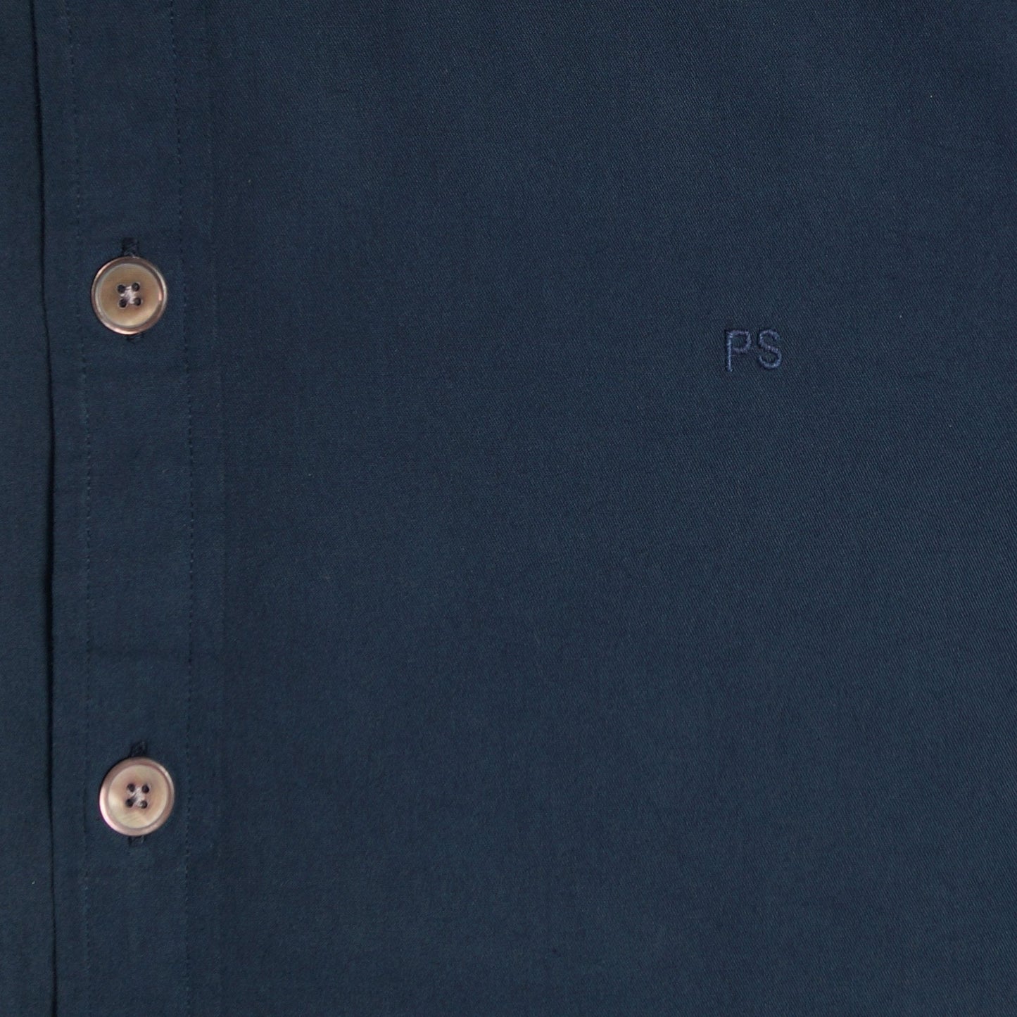 - Cotton Button-Down Shirt - Navy/Blue