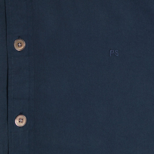 - Cotton Button-Down Shirt - Navy/Blue