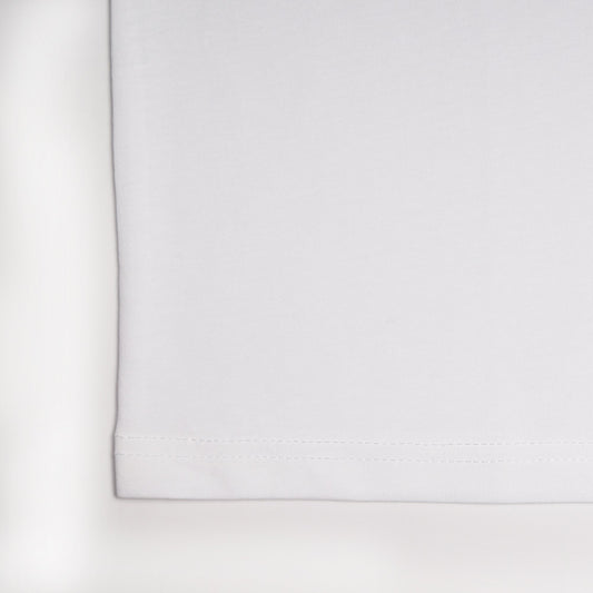 - 'Keyhole' Print Organic Cotton T-Shirt - White