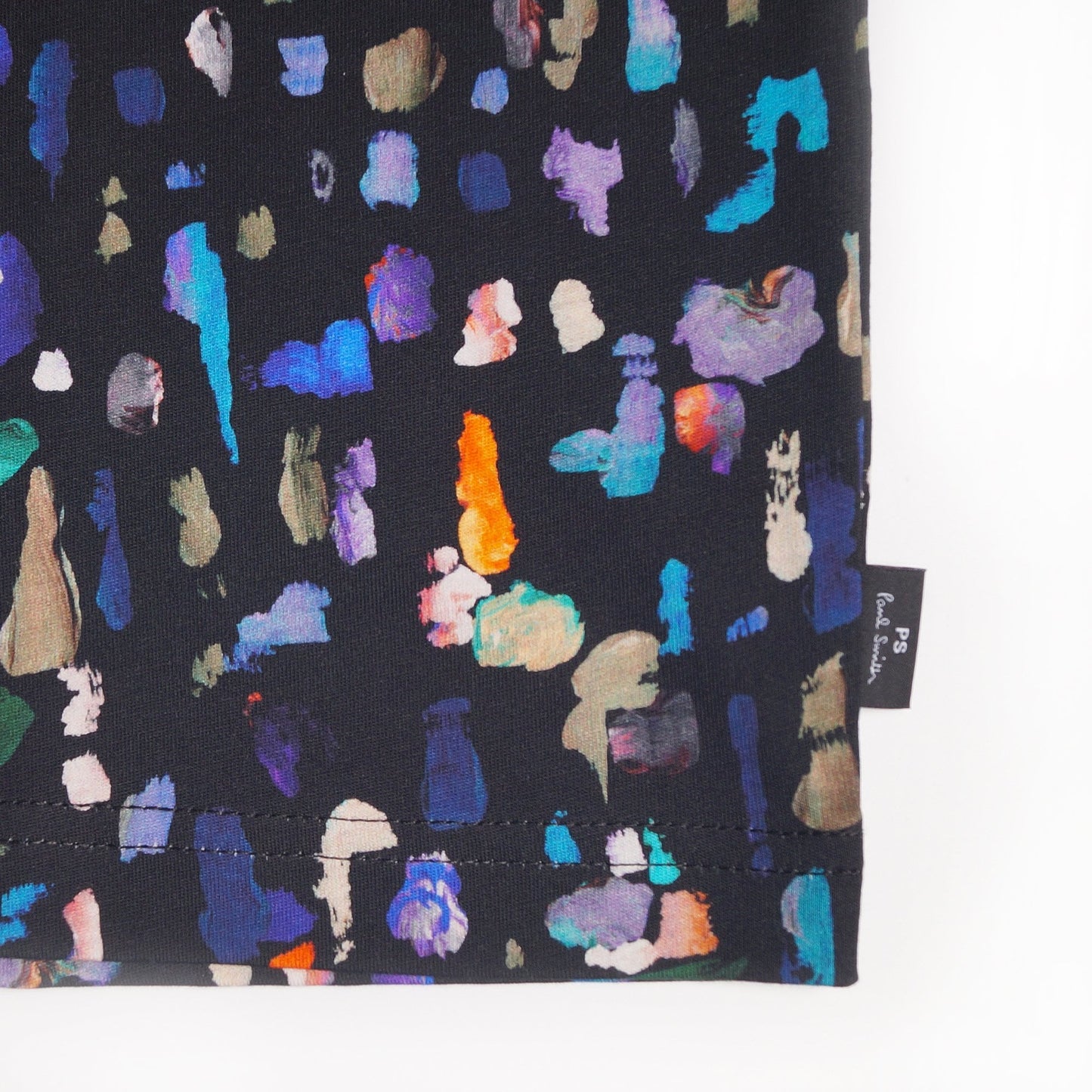 - Paint Splat Print T-Shirt - Black/Multi