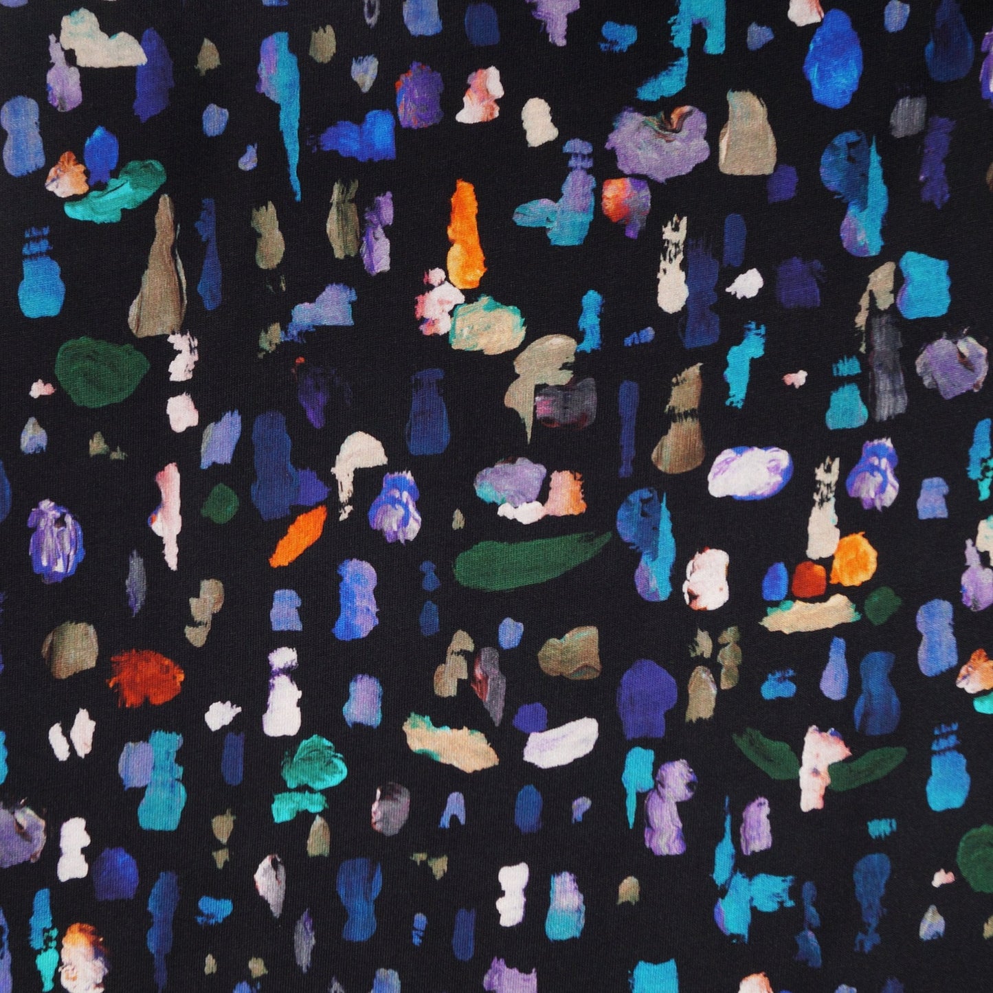 - Paint Splat Print T-Shirt - Black/Multi