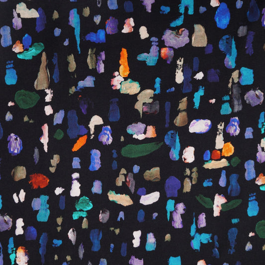 - Paint Splat Print T-Shirt - Black/Multi