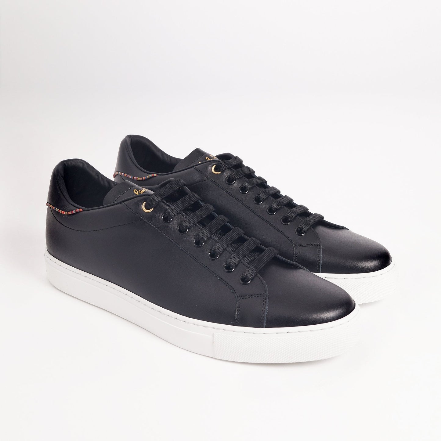- Leather 'Beck' Trainers - Black