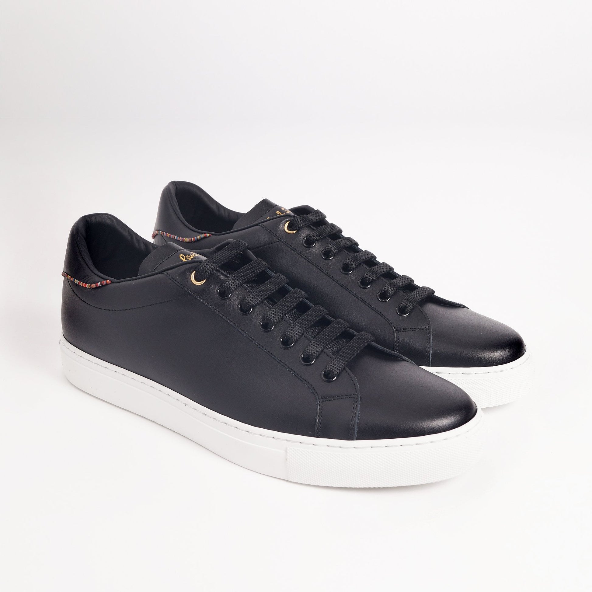 Paul - Leather 'Beck' Trainers - Black