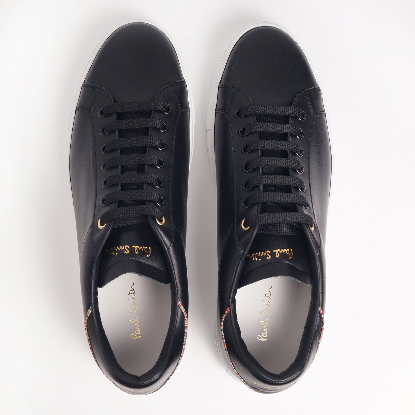 - Leather 'Beck' Trainers - Black