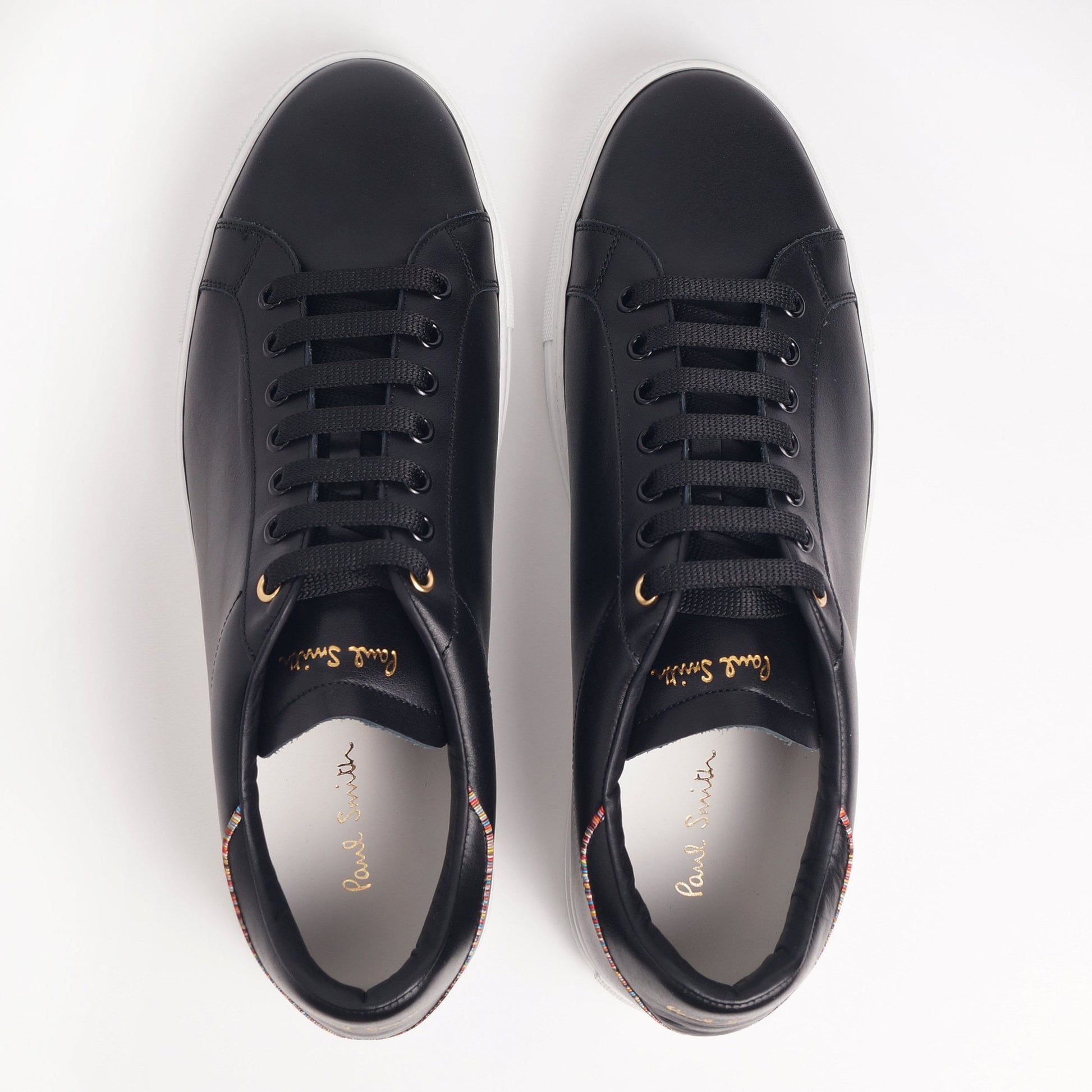 Paul - Leather 'Beck' Trainers - Black