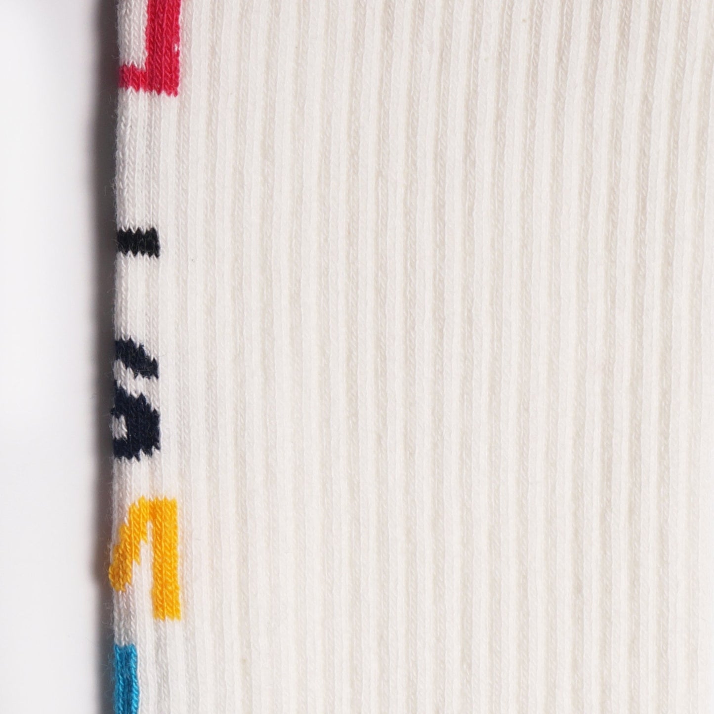 - Ribbed 'Paul Smith' Logo Socks - Off-White