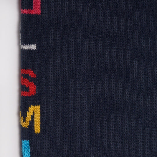 - Ribbed 'Paul Smith' Logo Socks - Navy