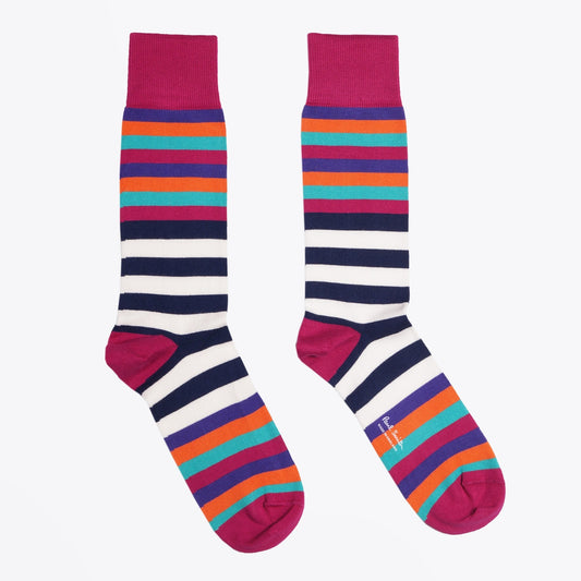 - Stripe Socks - Magenta/Multi