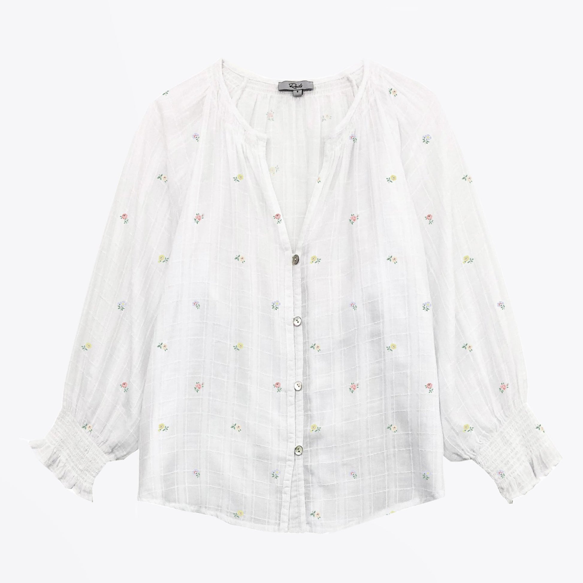 Rails Mariah - Mini Buds Shirt - White