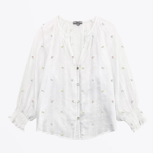 Mariah - Mini Buds Shirt - White