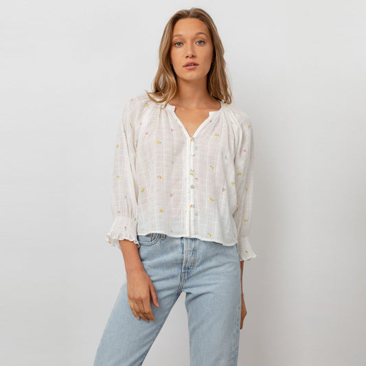 Mariah - Mini Buds Shirt - White