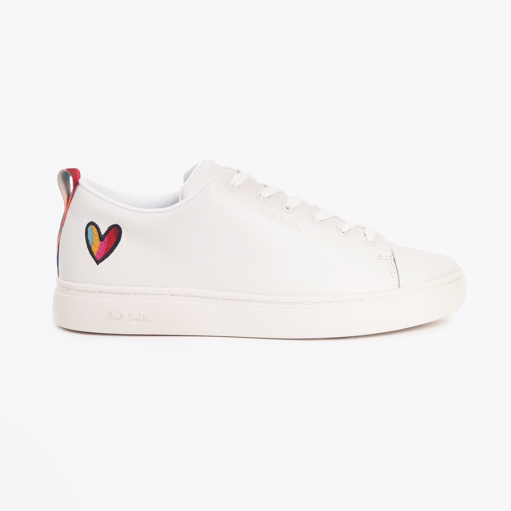 Paul Leather 'Lee' Heart Trainers - White