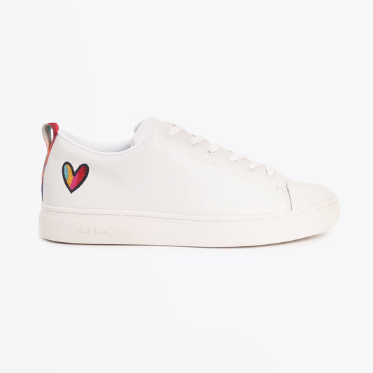 Leather 'Lee' Heart Trainers - White