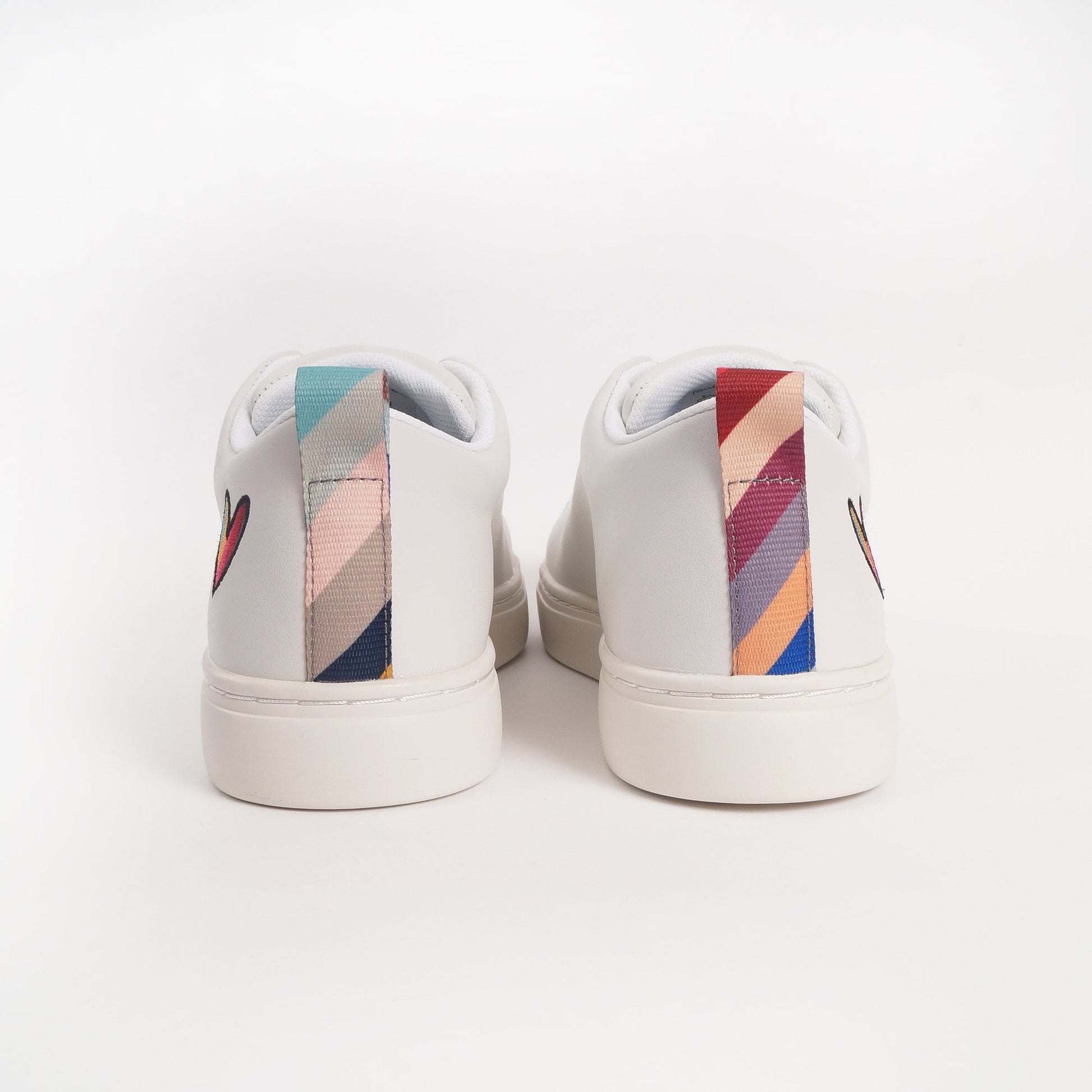Paul Leather 'Lee' Heart Trainers - White