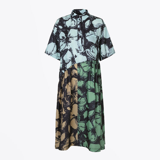 Hunter - All-Over Floral Print Dress - Green/Multi