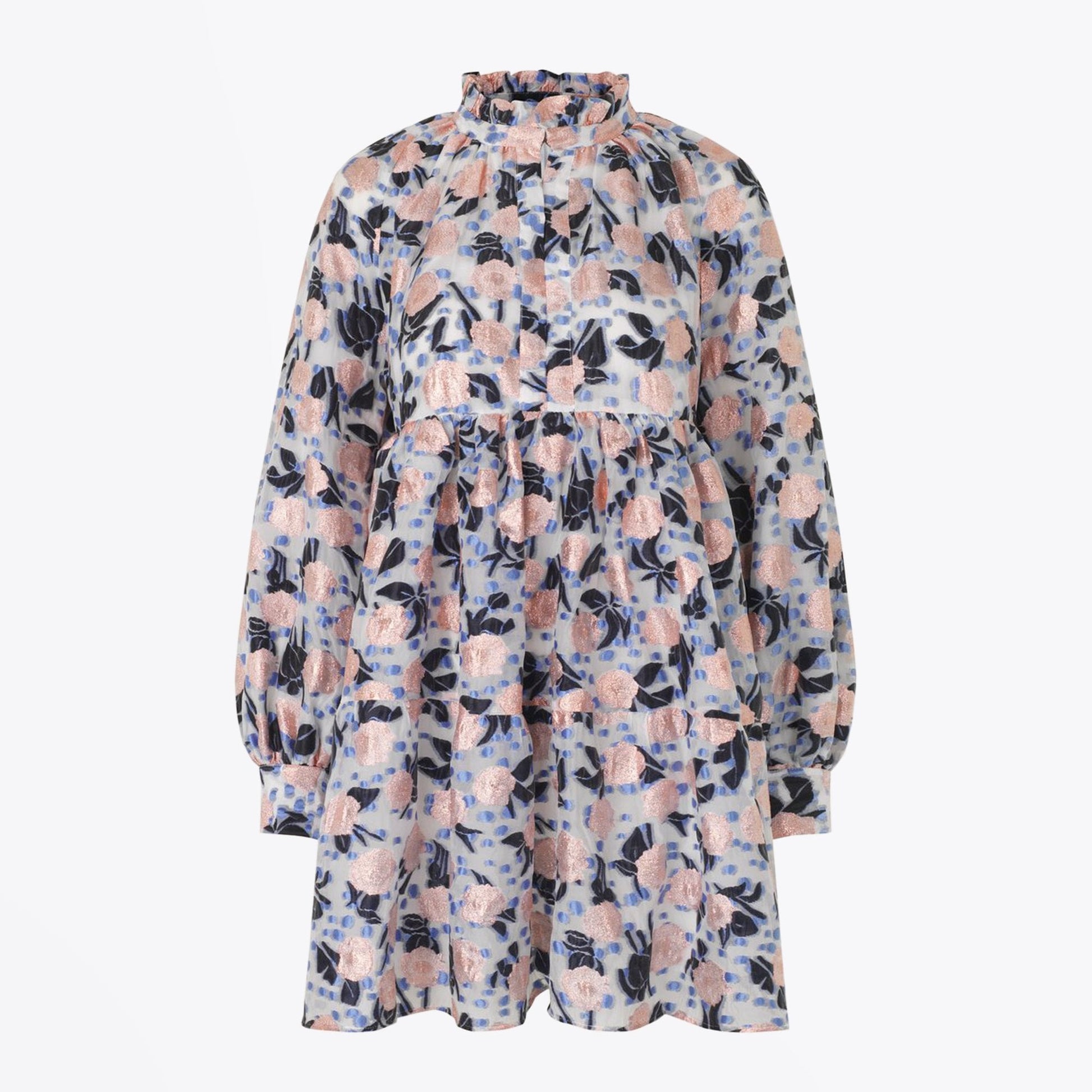 Stine Jasmine - Floral Organza Dress - Pink