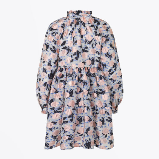 Jasmine - Floral Organza Dress - Pink