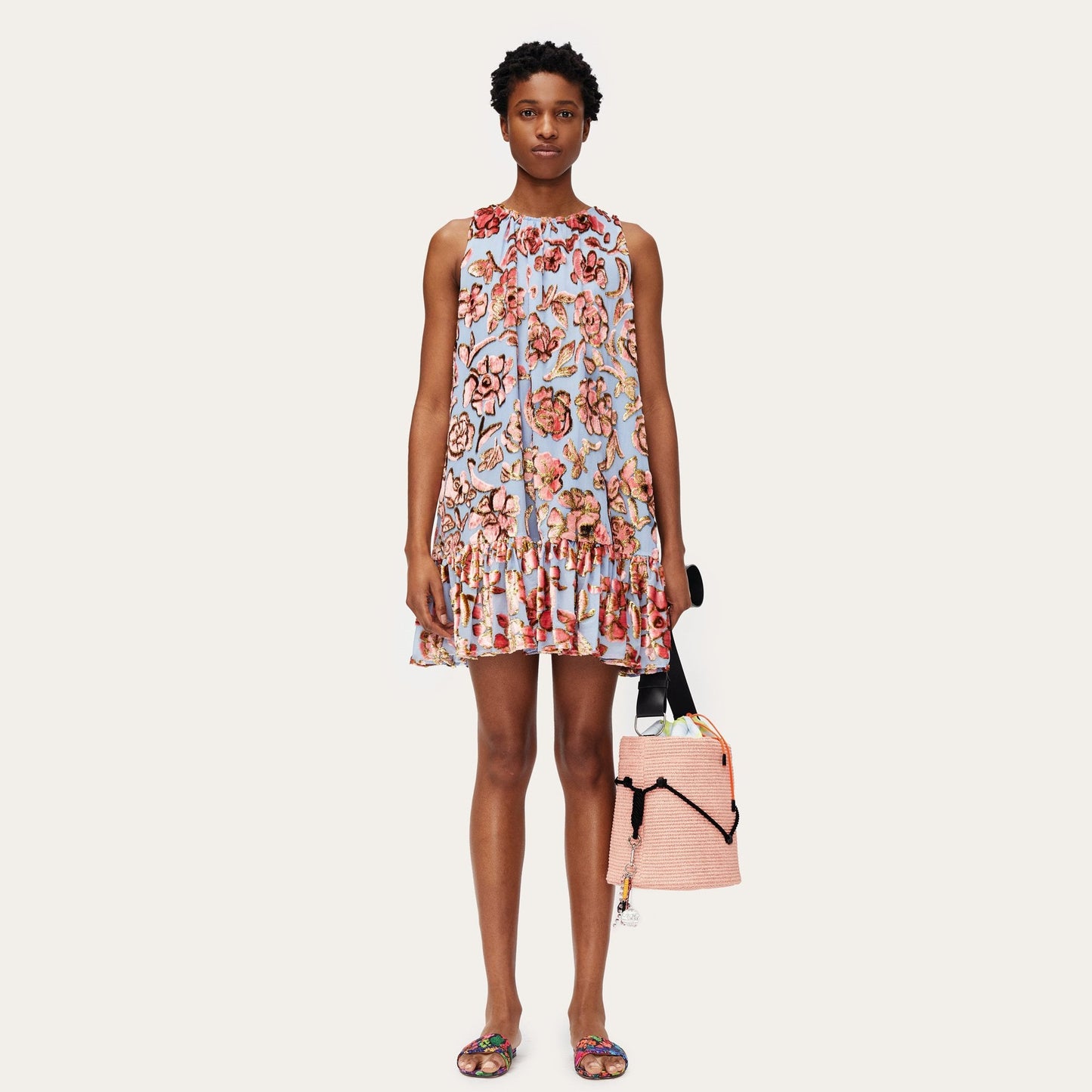 Kenna - Floral Chiffon Dress - Pink