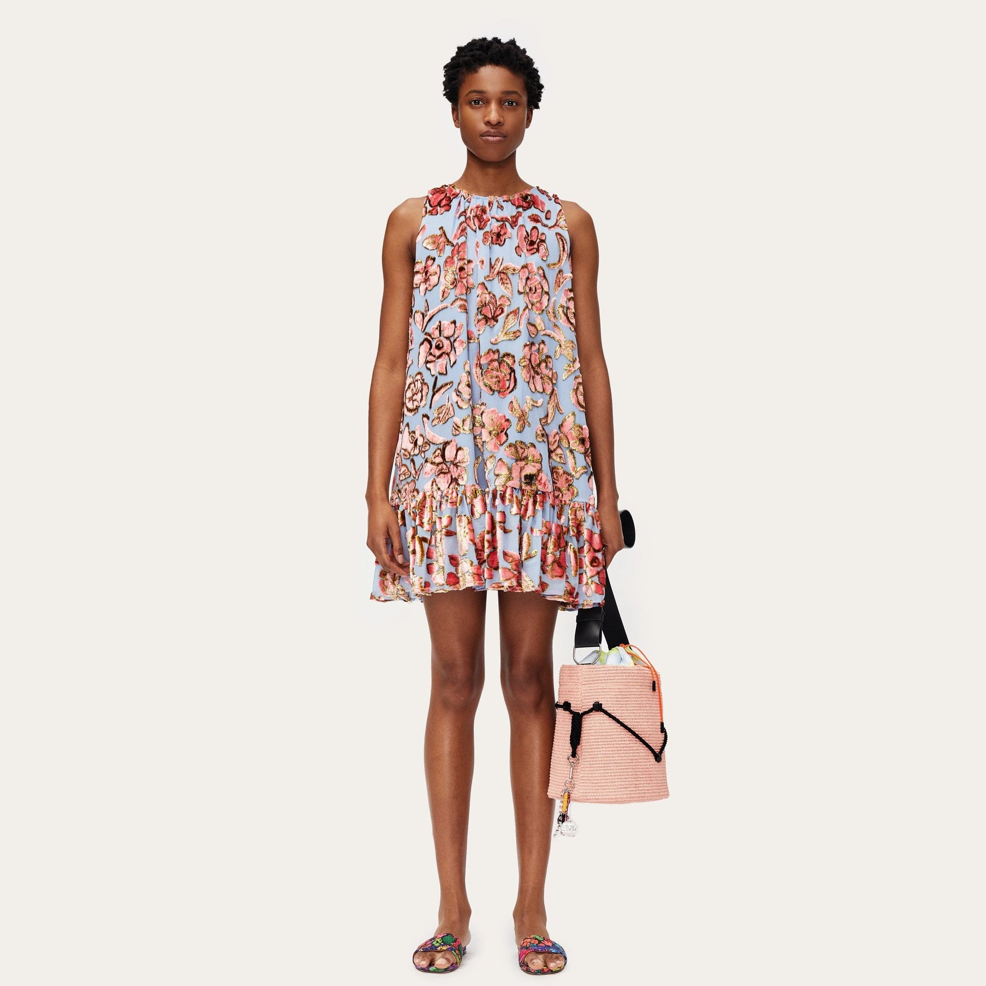 Stine Kenna - Floral Chiffon Dress - Pink