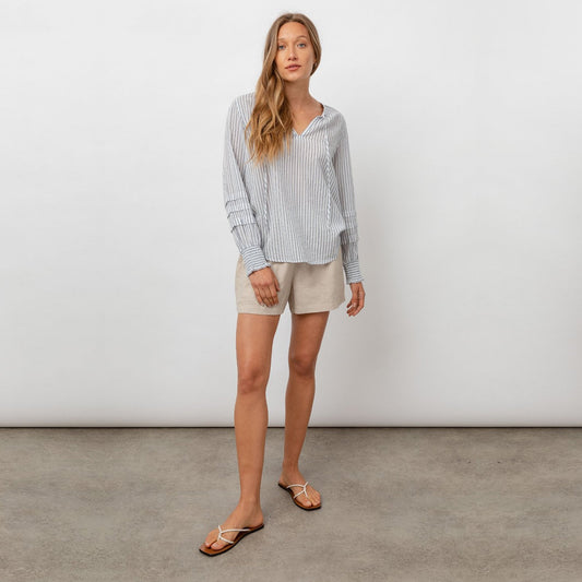 - Caterina - Stripe Blouse - Blue/White