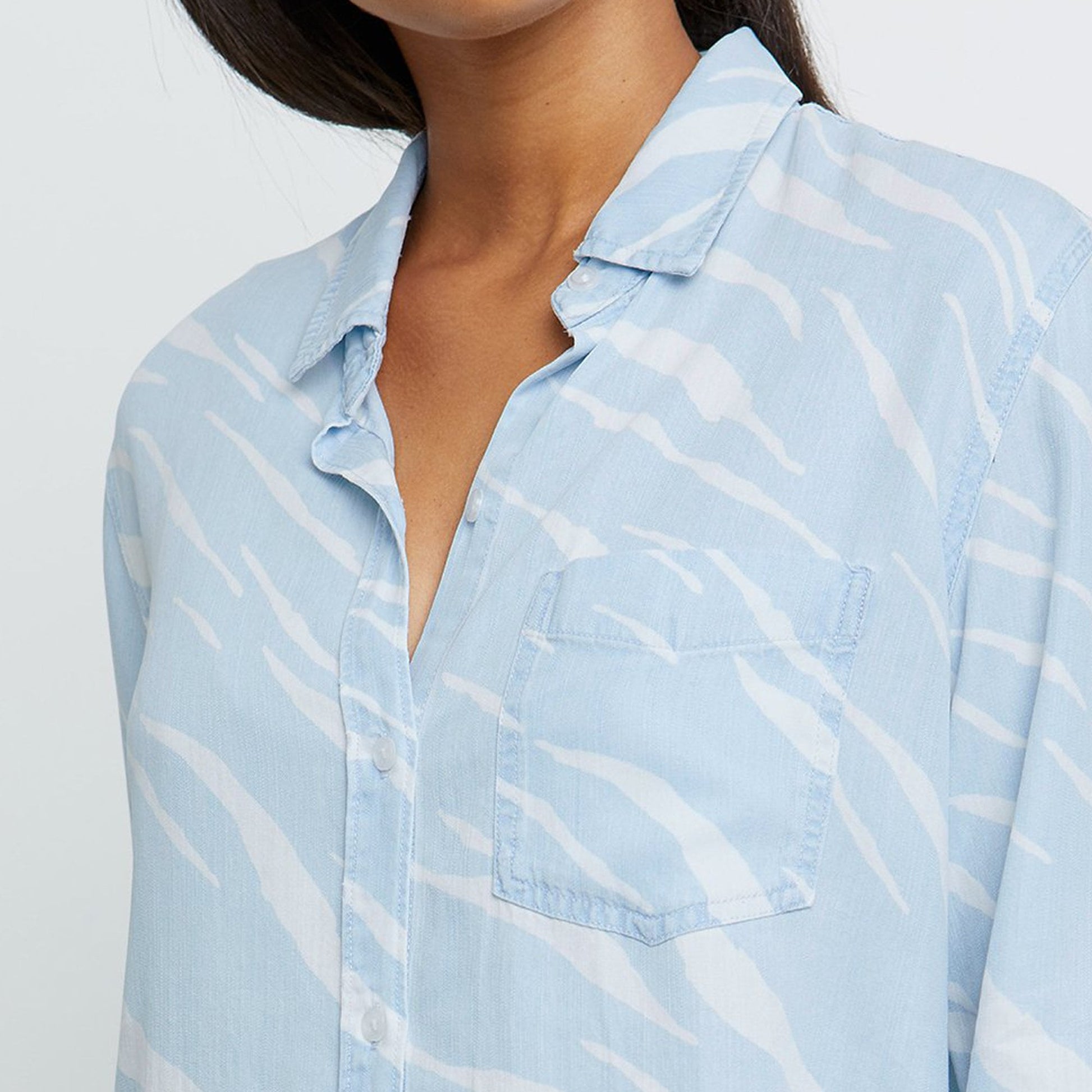 Rails Ingrid - Zebra Stripe Shirt - Blue