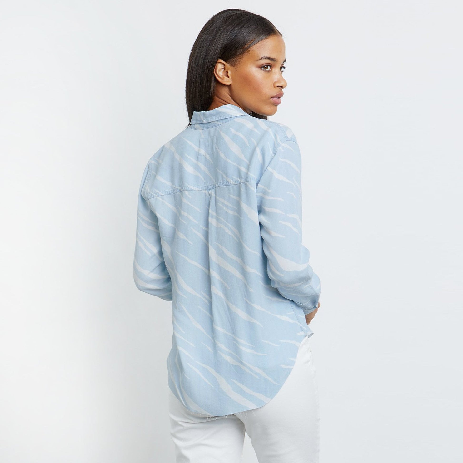 Rails Ingrid - Zebra Stripe Shirt - Blue