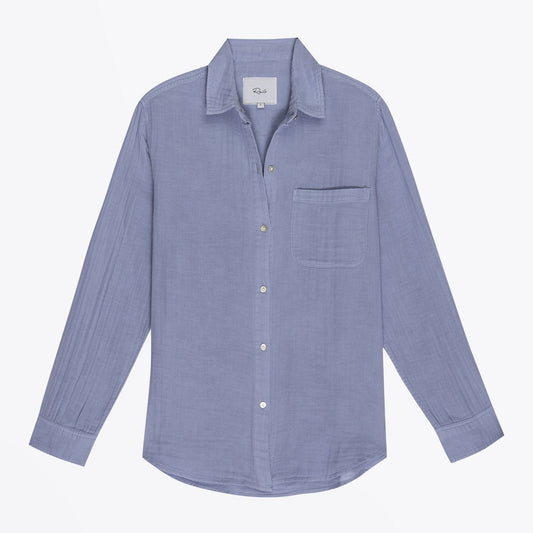 - Ellis - Cotton Shirt - Blue