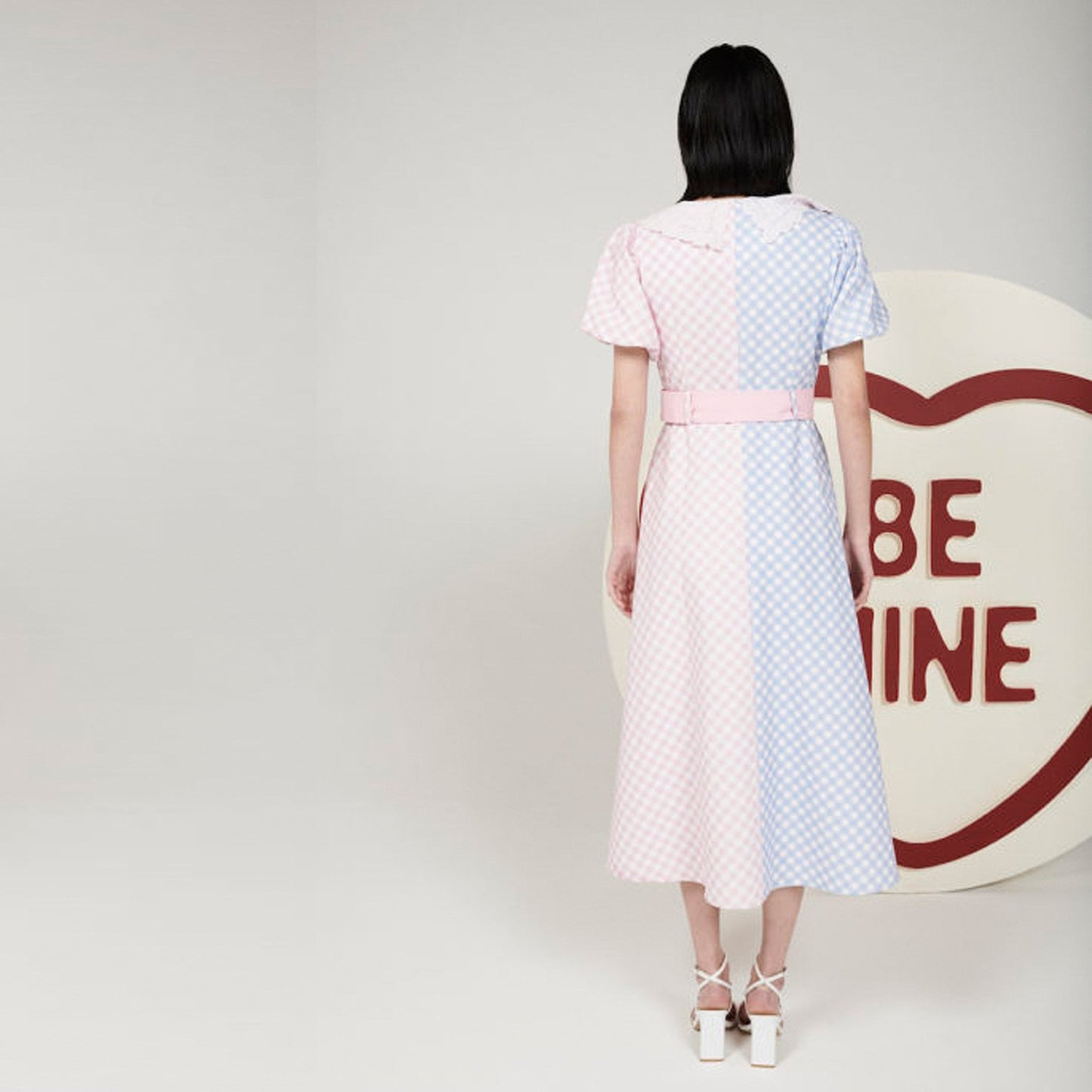 - Coco - Gingham Mix Dress - Pink/Blue