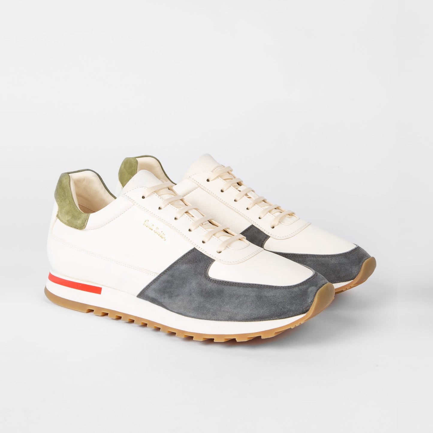 - Colour-Block Eco Leather 'Velo' Sneakers - Multi