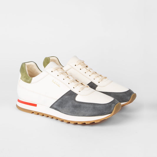 - Colour-Block Eco Leather 'Velo' Sneakers - Multi
